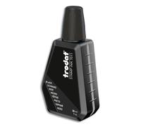 TRODAT Encre à tampon sans huile pour recharger tampons encreurs. Flacon de 28ml Noir