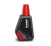 Trodat flacon d'encre Rouge 7011C pour recharger les tampons encreurs - 28 ml, encre à base d'eau pour marquer les documents - empreintes nettes et propres - bouchon refermable