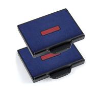 TRODAT Lot de 2 Cassettes encreur de rechange pour tampon 6/58/2 Bicolore Bleu - Rouge