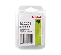 Trodat Lot de 3 cassettes d'encre noires 6/C20 - des recharges compatibles avec les tampons Colop Printer 20, Set Printer 20/1 "Combi Logo" - Empreinte vive et nette
