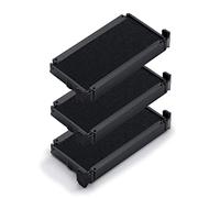 Trodat Lot de 3 cassettes d'encre 6/4912 Noires pour tampons Printy 4912, 4912T, 4952, X-Print - Empreinte vive et nette - Idéale pour recharger les tampons encreurs