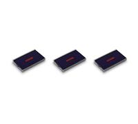 Trodat Lot De 3 Cassettes Encreur De Rechange Pour Tampon 6/4926/2 Bicolore Bleu - Rouge