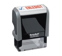 Trodat Office Printy 4912 Stamp 'Erledigt' (Completed) Ready-for-Use - Grey don