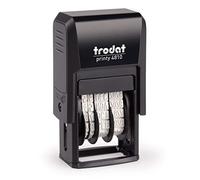 Trodat Petit tampon dateur Printy 4810 - Date en Allemand - Encrage automatique Noire rechargeable - Format de l'impression 20 x 3,8 mm - pour Usage occasionnel Noir