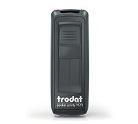 Trodat - Pocket Printy 9511 - Tampon de poche avec texte souhaité personnalisable, personnalisez ici en ligne - Couleur du boîtier : noir - Tampon d'adresse - Avec texte au choix - 38 x 14 mm, 4