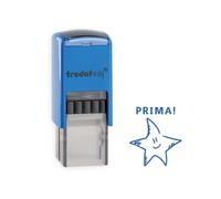 Trodat Tampon de motivation edy FIX – Étoile Prima, auto-encreur, boîtier bleu, 20 x 20 mm