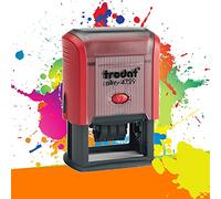 Trodat Printy 4729 - Tampon Dateur Professionnel Automatique 3 + 3 lignes À Personnaliser - Empreinte 50 x 30 mm Offerte (Rouge)