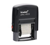 Trodat Printy 4822 Wortbanddrehstempel Character Height 4 MM, Black