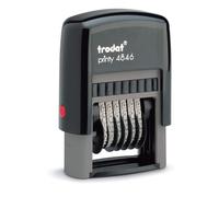 Trodat Printy 4846 Ziffernstempel 6 Places Including Special Character, Characte