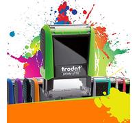 Trodat Printy 4910 - Tampon Encreur Professionnel Automatique 2 lignes À Personnaliser - Empreinte 26 x 9 mm Offerte (Vert)