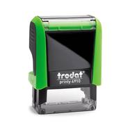 Trodat Printy 4910 Tampon prénom personnalisable avec texte au choix Vert pomme 26 x 9 mm