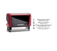 Trodat Tampon encreur Printy 4913 – Personnalisable 5 lignes – Plaque de texte