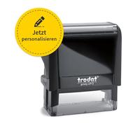 Trodat Printy 4913 Tampon personnel, avec texte souhaité et logoupload, auto-encreur, noir, 58 x 22 mm