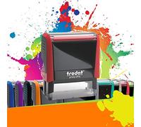Trodat Printy 4914 - Tampon Encreur Professionnel Automatique 6 lignes À Personnaliser - Empreinte 64 x 26 mm Offerte (Rouge)
