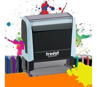 Trodat Printy 4915 - Tampon Encreur Professionnel Automatique 6 Lignes À Personnaliser - Empreinte 70 x 25 mm Offerte (Bleu Pastel)