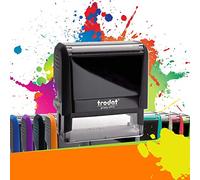Trodat Printy 4915 - Tampon Encreur Professionnel Automatique 6 Lignes À Personnaliser - Empreinte 70 x 25 mm Offerte (Noir)