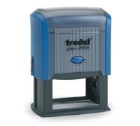 Trodat Printy 4928 - Tampon Encreur Professionnel Automatique 7 lignes À Personnaliser - Empreinte 60 x 33 mm Offerte (Bleu)