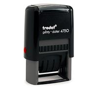 Trodat Printy Dater 4750 Tampon dateur avec 2 Coussin coloré bleu/rouge + personnalisable I H R T E X T