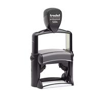 Trodat Professional 5204 Tampon encreur 6 lignes en acier inoxydable Noir 56 x 26 mm