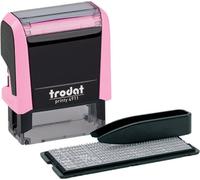 trodat set de tampons texte Printy 4911 Typomatic rose pastel