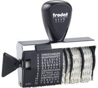 trodat Tampon à bande de mots Classic 1117 54340 8x7x2cm argenté/gris clair/rouge