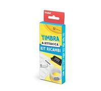 Trodat Tampon & Attaque Kit de Rechange, Kit de Rechange, Contient 40 Étiquettes Adhésives, 1 m de Ruban Thermocollant, 1 Cartouche de Remplacement avec Encre Noire pour Tissus et Testé