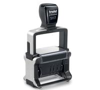 Trodat - Tampon dateur Professional Line 5117 avec 12 messages sur le même tampon + date en français, encrage automatique - Cassette d’encrage noire fournie - Idéal pour marquer les documents
