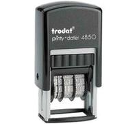 Trodat Tampon dateur Printy 4850L – texte «Payé le» – plaque-texte & encrage automatique, texte bleu