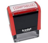 TRODAT Tampon X-print 4912 Formule Commerciale Texte + Picto "COMPTABILISÉ" Rouge