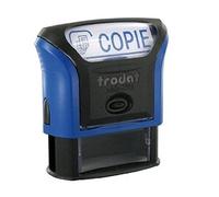 TRODAT Tampon X-print 4912 Formule Commerciale Texte + Picto "COPIE" Bleu