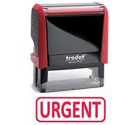 Trodat Tampon X-print 4912 Formule commerciale Texte + Picto «URGENT» Rouge