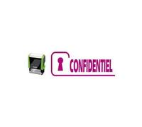 Trodat X-Print "Confidentiel" 4912 Vert Climatiquement Neutre + Picto Et Message Encrage Violet