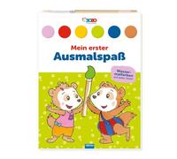 TRÖTSCH - BOBO Siebenschläfer Ausmalblock mit Wasserfarben: Malblock für Kinder ab 3, 4, 5, 6, 7 Jahren | inklusive Farbpalette & Pinsel | perfekt geeignet für unterwegs
