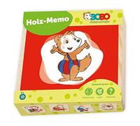 TRÖTSCH - Bobo Siebenschläfer Holz-Memo: in praktischer Schiebebox, ALS Reisespiel geeignet