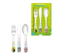 TRÖTSCH - Der kleine Maulwurf : Kinderbesteck aus Edelstahl - 3-teiliges Besteckset für Kinder, robust & farbig | Ideales Geschenk ab 3, 4, 5, 6 Jahren