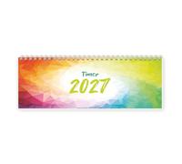 Trötsch Schreibtischquerkalender Timer Farben (eine Woche 2 Seiten) 2027