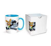 Trötsch Tasse Hase & Wolf Nu pogodi Nu pagadi Keramiktasse Hase & Wolf weiß/blau: Kaffeetasse Teetasse Geschenkidee Geschenk Tasse Nu pogodi Nu pagadi Hase & Wolf Keramiktasse Hase & Wolf
