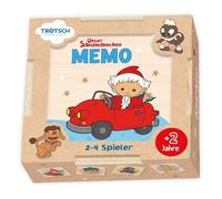 TRÖTSCH - Unser Sandmännchen Memo aus Holz: in praktischer Schiebebox als Reisespiel geeignet