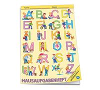 Trötsch Verlag 200923 Cahier de textes format A5 pour l'école primaire Motif ABC 96 pages avec couverture transparente extra épaisse