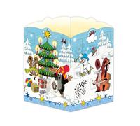 TRÖTSCH - Windlicht Adventskalender "Der kleine Maulwurf" - Weihnachtskalender mit 24 leuchtenden Motiven