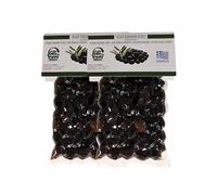 TrofoPlan Olives Noires Throumpa de Grèce 2 x 200g - Olives de Thassos Mûries Naturellement sur l’Arbre - Olives Méditerranéennes Séchées - Sans Sel Ajouté - Vegan - Sans Additifs
