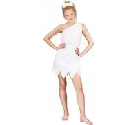 Troglodyte Costume Carnaval Homme des cavernes Film Inspiré Mardi Gras, Taille : 42 - 44 (L) Couleur : Blanc