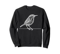 Troglodyte des Marais Line Art Oiseau Sweatshirt