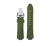TROGPYXG 1853 Compatible avec Tissot Super Player PRX Series Bracelet de montre en cuir et nylon modifié T137.410 26-12 mm à bouche convexe(Army Green Folding)