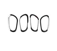 TROGPYXG Acier inoxydable compatible avec Nissan Navara NP300 2017 2018 2019 Accessoires de voiture intérieur de porte bol protecteur cadre couverture garniture style de voiture(Black)