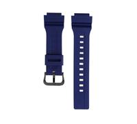 TROGPYXG Bracelet de montre en caoutchouc de couleur étanche, 18mm, Compatible avec Casio WS-1400H/1300/1500 W-737H AE1500, Bracelet unisexe en résine et Silicone(Blue black pin)