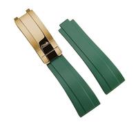 TROGPYXG Bracelet de Montre en Caoutchouc Noir, Bleu et Vert, Compatible avec Rolex Submariner Daytona GMT, Fermoir déployant(White Light Pin,20mm)