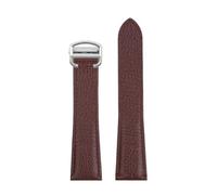 TROGPYXG Bracelet de montre en cuir de 17 mm, 18 mm, 20 mm, compatible avec la artier Must London, bracelet de rechange en cuir de veau for femmes et hommes(Brown steel,17mm)