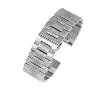 TROGPYXG Bracelet de montre en cuir Diesel, Compatible avec DZ7311 DZ7332 DZ7314 DZ1405 4323 4318, noir marron 22 24 26 28 30 32mm(Silver band,Width 30mm)