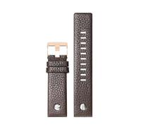 TROGPYXG Bracelet de montre en cuir for hommes, Compatible avec Diesel DZ4323/1657/4318, motif Litchi, aiguille, 22 24 26 28 30 Mm(A-Dark brown-RG,22mm)